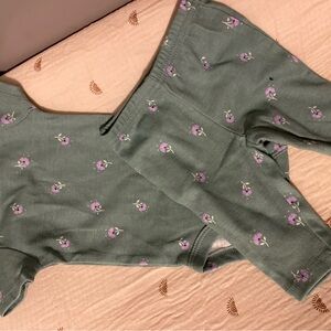Green and Purple Matching Set Shorts